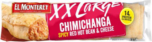 El Monterey Xx Large Spicy Red Hot Bean & Cheese Chimichanga 8 Oz Bag