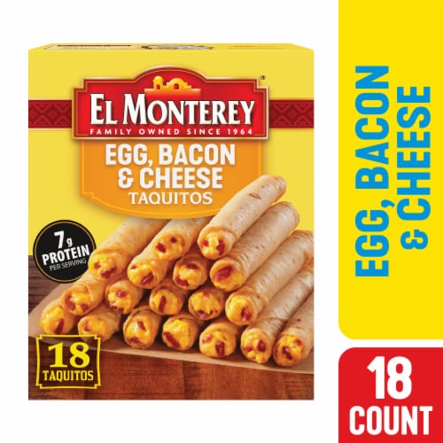 El Monterey® Egg Bacon and Cheese Frozen Breakfast Taquitos Perspective: front