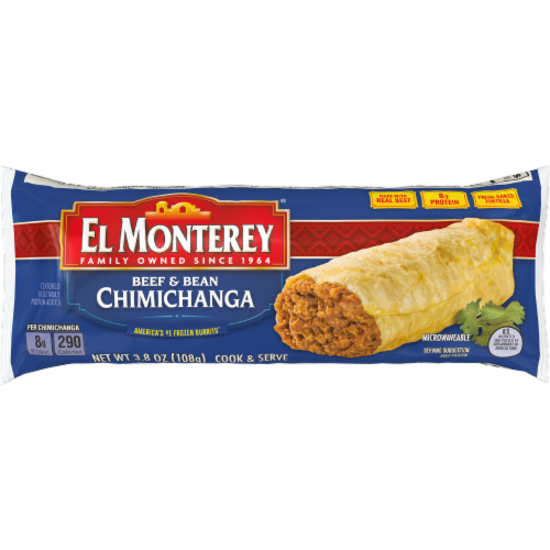 El Monterey® Classic Single Serve Beef & Bean Chimichanga Perspective: front