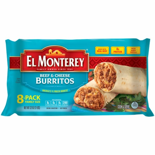 El Monterey® Beef & Cheese Burritos 8 Count, 32 oz - Smith’s Food and Drug