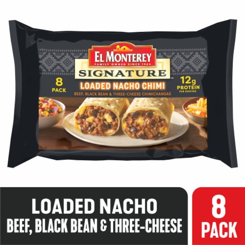 El Monterey® Signature Frozen Loaded Nacho Chimichangas Perspective: front