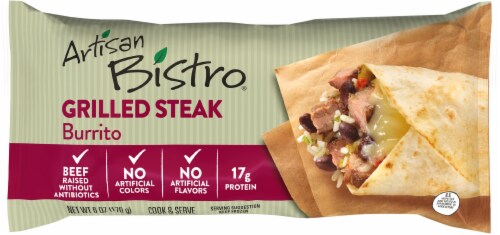 Artisan Bistro Grilled Steak Burrito Perspective: front