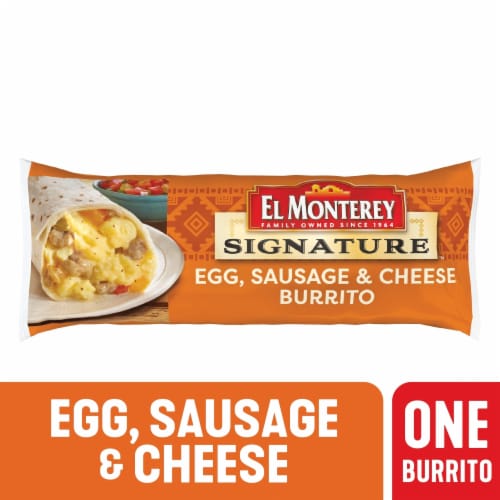 El Monterey® Signature Egg Sausage Cheese Frozen Breakfast Burrito Perspective: front