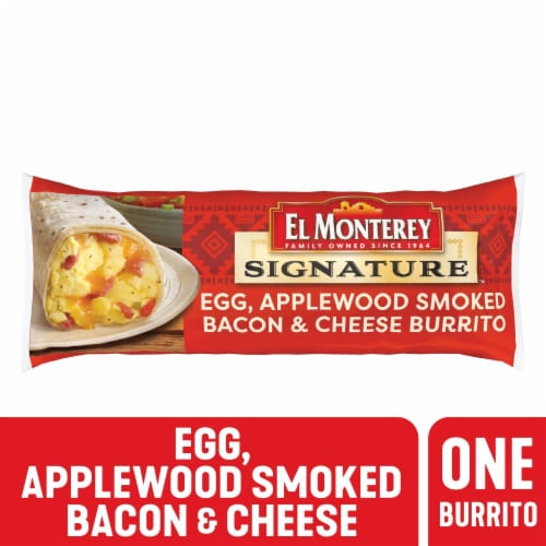 El Monterey® Signature Egg Applewood Smoked Bacon & Cheese Burrito Perspective: front