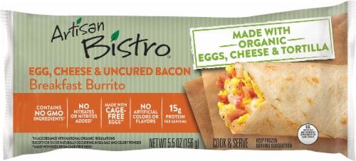 Artisan Bistro Egg Cheese & Uncured Bacon Breakfast Burrito Perspective: front