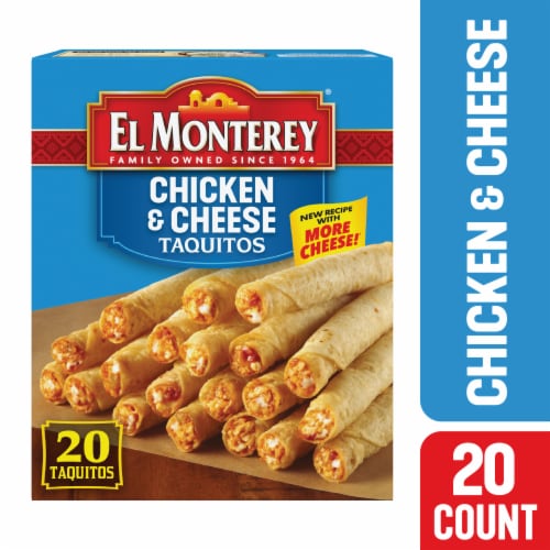 El Monterey® Chicken & Cheese Frozen Flour Taquitos Perspective: front