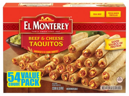 El Monterey® Beef & Cheese Flour Taquitos Value Pack Perspective: front