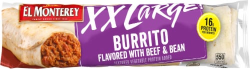 El Monterey® XX Large!® Beef & Bean Burrito Perspective: front