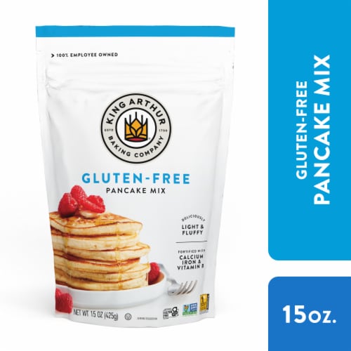 King Arthur Gluten-Free Pancake Mix, Non-GMO Project Verified, Certified Kosher Perspective: front