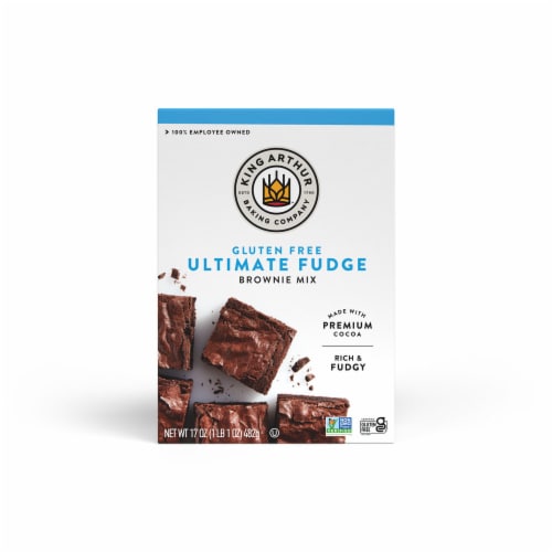 King Arthur, Gluten Free Fudge Brownie Mix, Non-GMO Project Verified, Certified Kosher Perspective: front