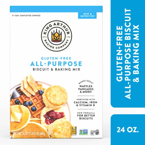 King Arthur, Gluten Free All-Purpose Baking Mix, Non-GMO Project Verified, Certified Kosher Perspective: front