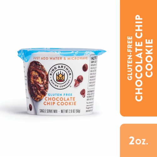 King Arthur Single Serve Chocolate Chip Cookie Mix, Gluten-Free, Non-GMO Verified Perspective: front