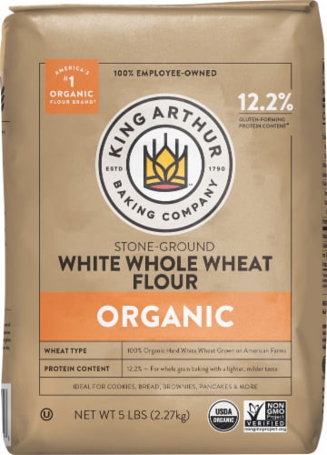 King Arthur Flour Organic Unbleached White Whole Wheat Flour Perspective: front