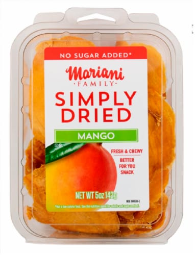 Mariani Family No Sugar Added Dried Mangos Perspective: front