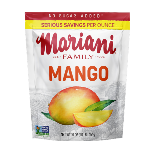 Mariani® No Added Sugar Dried Mango Perspective: front