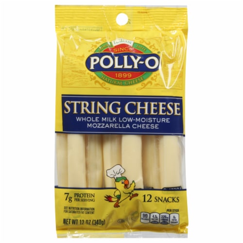 Polly-O Mozzarella String Cheese Perspective: front