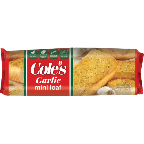 Cole's® Garlic Frozen Bread Perspective: front