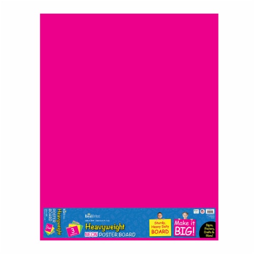 Royal Brites Heavyweight Fluorescent Neon Poster Board Variety Pack Perspective: front