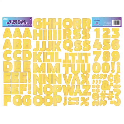 Royal Brites® Foil Holographic Repositional Project Letter Stickers - Gold Perspective: front