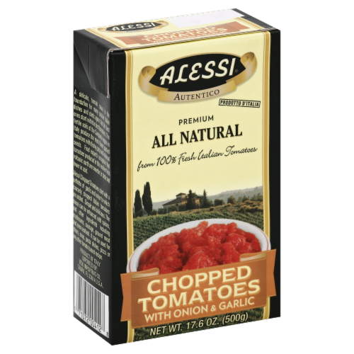 Alessi Chopped Tomatoes with Onion & Garlic Perspective: front
