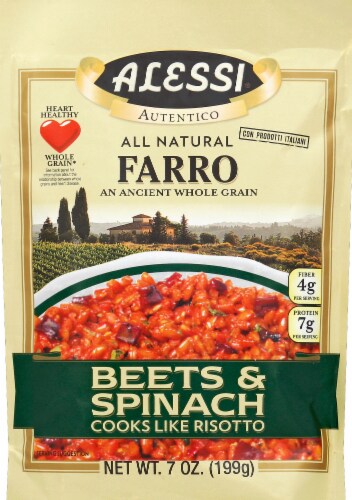 Alessi® All Natural Farro with Beets & Spinach Perspective: front