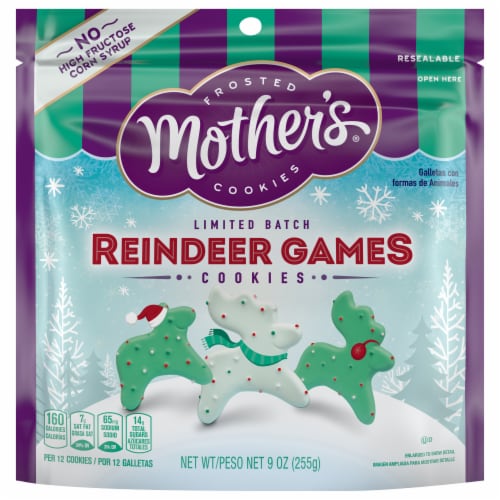 Mother's Reindeer Games Cookies 9 oz Perspective: front