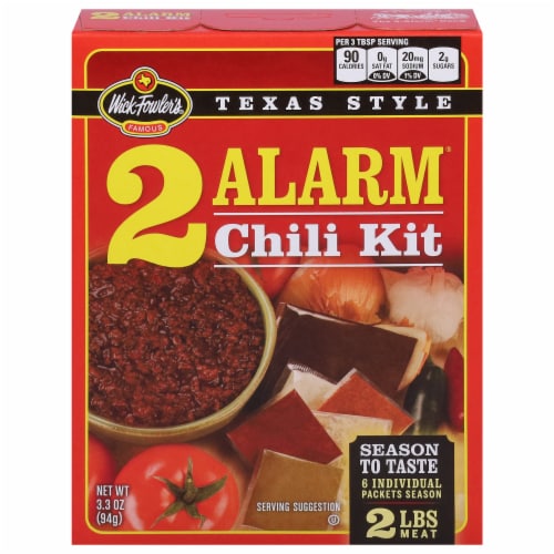 Wick Fowler's® Texas Style 2 Alarm® Chili Kit Perspective: front