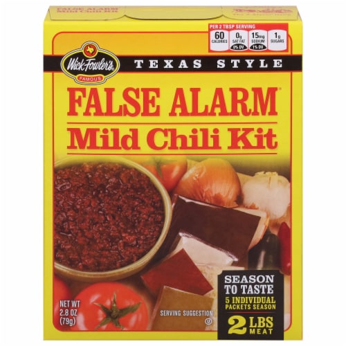 Wick Fowler's® False Alarm Mild Chili Kit Perspective: front