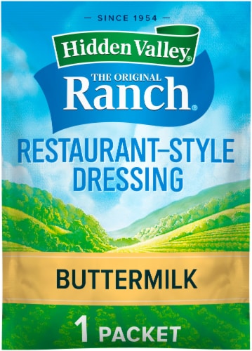 Hidden Valley Buttermilk Ranch Salad Dressing & Seasoning Mix Packet Perspective: front