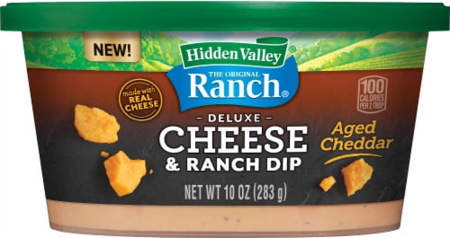 Hidden Valley Deluxe Aged Cheddar Cheese & Ranch Dip Perspective: front