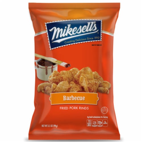 Mikesell's Barbecue Pork Rinds Perspective: front