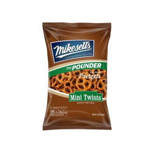 Mikesell's Mini Twist Pretzels Perspective: front