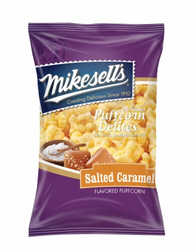 Mikesells Salted Caramel Puffcorn Delite Perspective: front