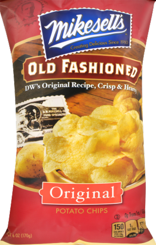 Mikesell's Old Fashioned Original Potato Chips Perspective: front