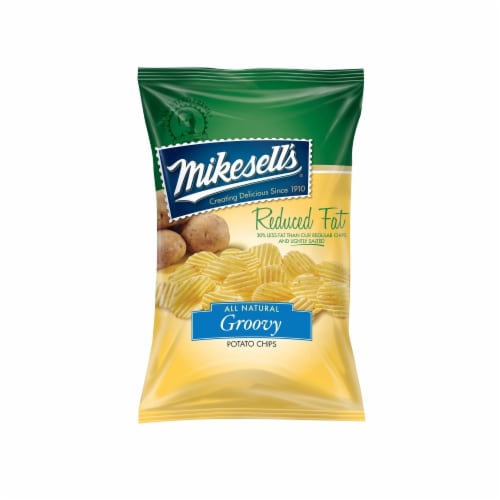 Mikesell's® Reduced Fat Groovy Potato Chips Perspective: front