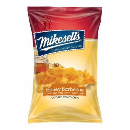 Mike-Sell's Honey Bar-B-Que Potato Chips Perspective: front