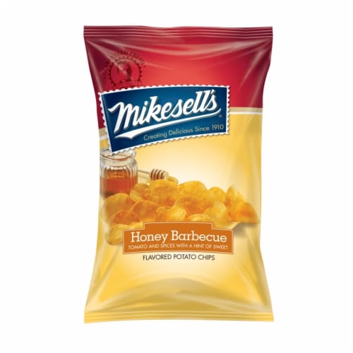 Mikesell's® Honey Barbecue Potato Chips Perspective: front