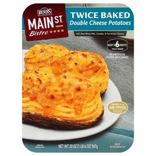 Main St Bistro Twice Baked Double Cheese Potatoes Perspective: front