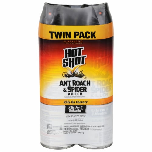 Hot Shot® Ant Roach & Spider Fragrance-free Killer Spray Twin Pack Perspective: front