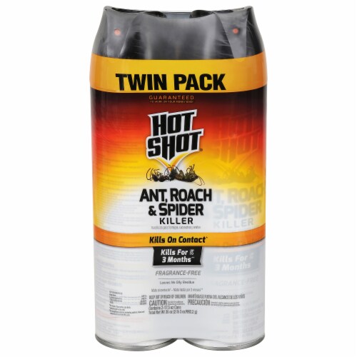 Hot Shot® Ant Roach & Spider Fragrance-free Killer Spray Twin Pack Perspective: front