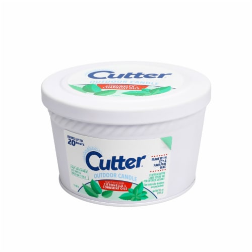 Cutter® Citronella & Cornmint Oils Outdoor Candle Perspective: front