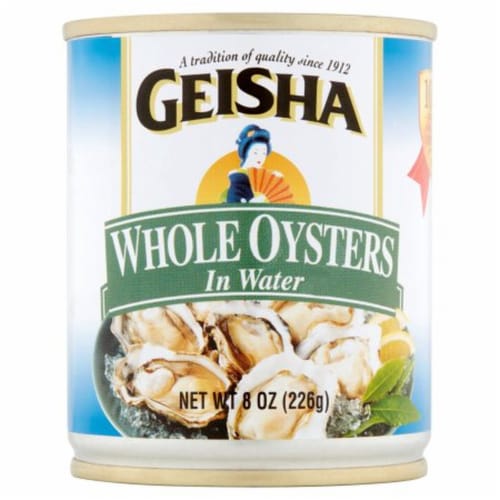 Geisha Whole Boiled Oysters Perspective: front