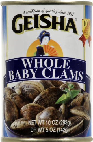 Geisha Whole Baby Clams Perspective: front