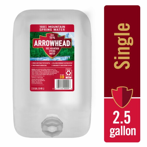 Arrowhead 100% Mountain Spring Water Jug Perspective: front