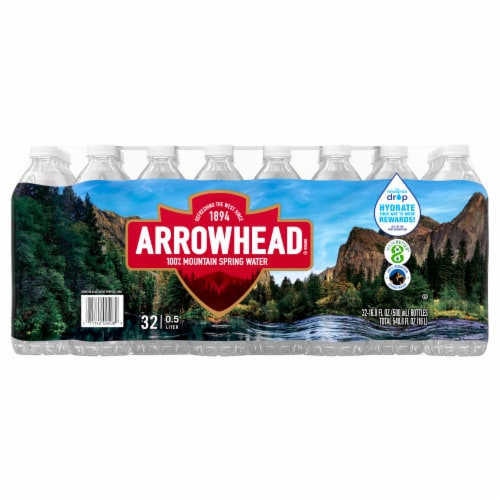 Arrowhead® Mountain Spring Bottled Water Perspective: front