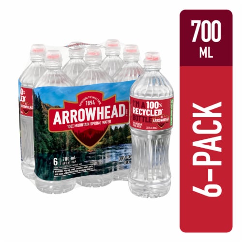 Arrowhead 100% Mountain Spring Water Bottle Perspective: front
