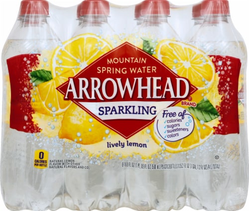 Arrowhead® Mountain Spring Lemon Flavored Sparkling Bottled Water Perspective: front
