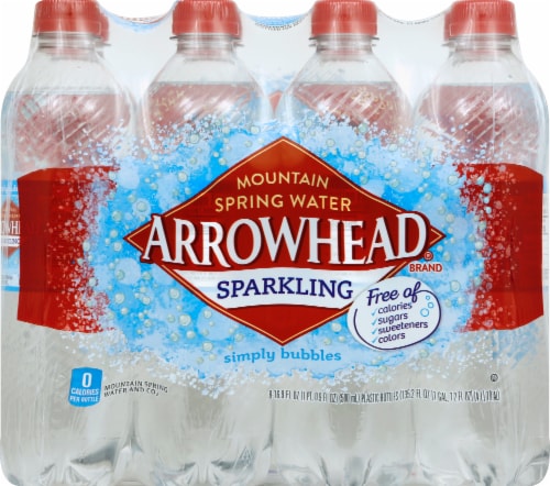Arrowhead Simply Bubbles Sparkling Mountain Spring Water Perspective: front