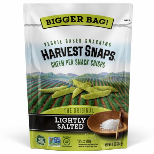 Harvest Snaps® Lightly Salted Green Pea Snack Crisps Perspective: front