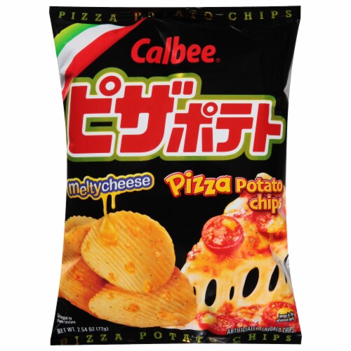 Calbee® Pizza Flavored Potato Chips Perspective: front